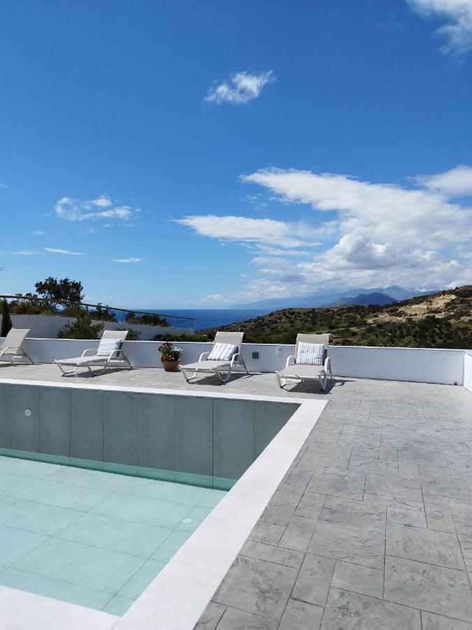 Villa George Sea View With Pool - Triopetra Exterior foto