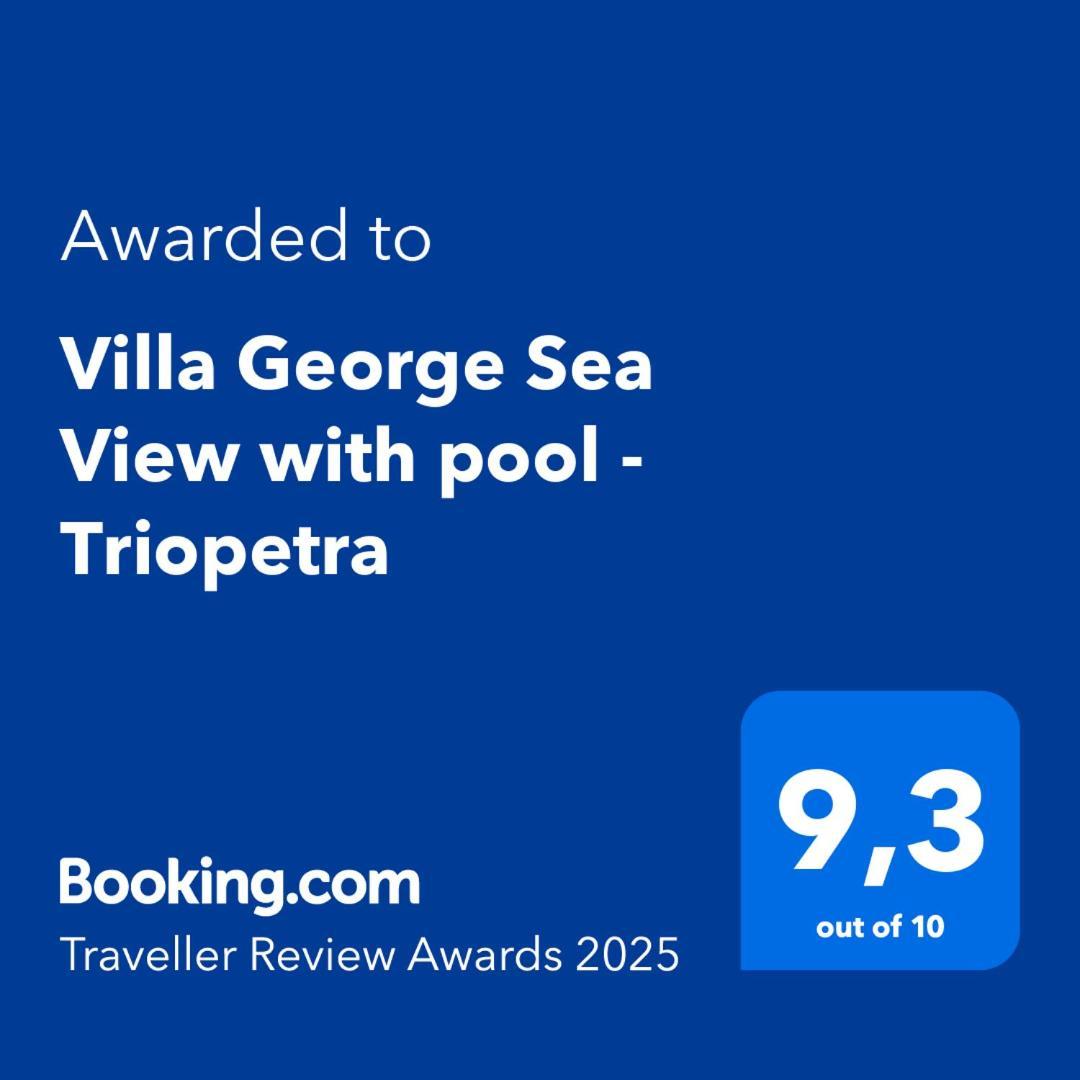 Villa George Sea View With Pool - Triopetra Exterior foto